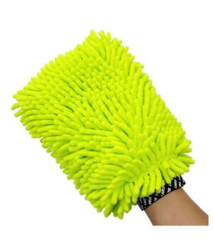 LARIS Chenille Premium Microfiber Wash Mitt - Lime Green