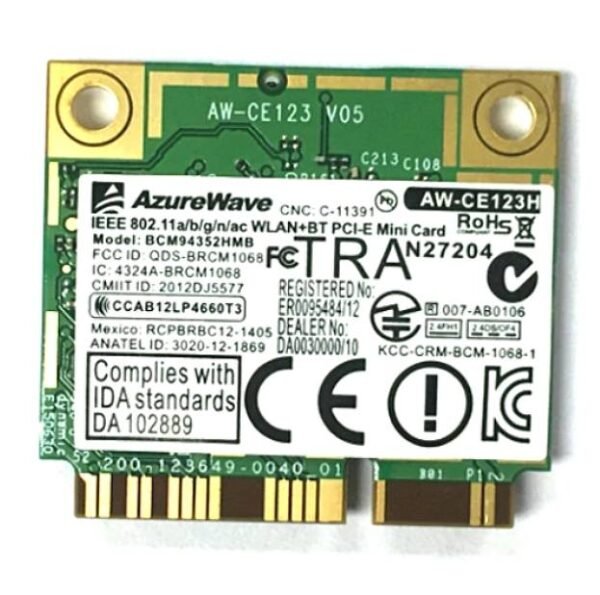 BCM94352HMB-623x618 AzureWave Broadcom BCM94352HMB Half Mini PCIe WiFi BT 4 Card
